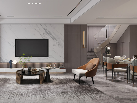 阳光城-PLUS复式245㎡现代简约轻奢风案例欣赏